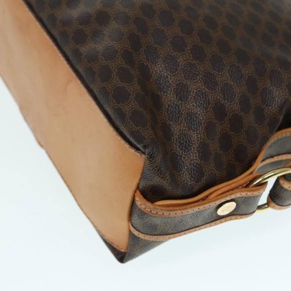 CELINE Macadam Canvas Shoulder Bag PVC Leather Brown Gold Auth 89237 - Picture 14 of 16